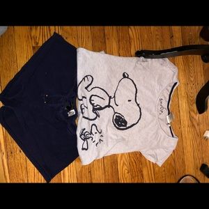 H&M Snoopy Pajama Set